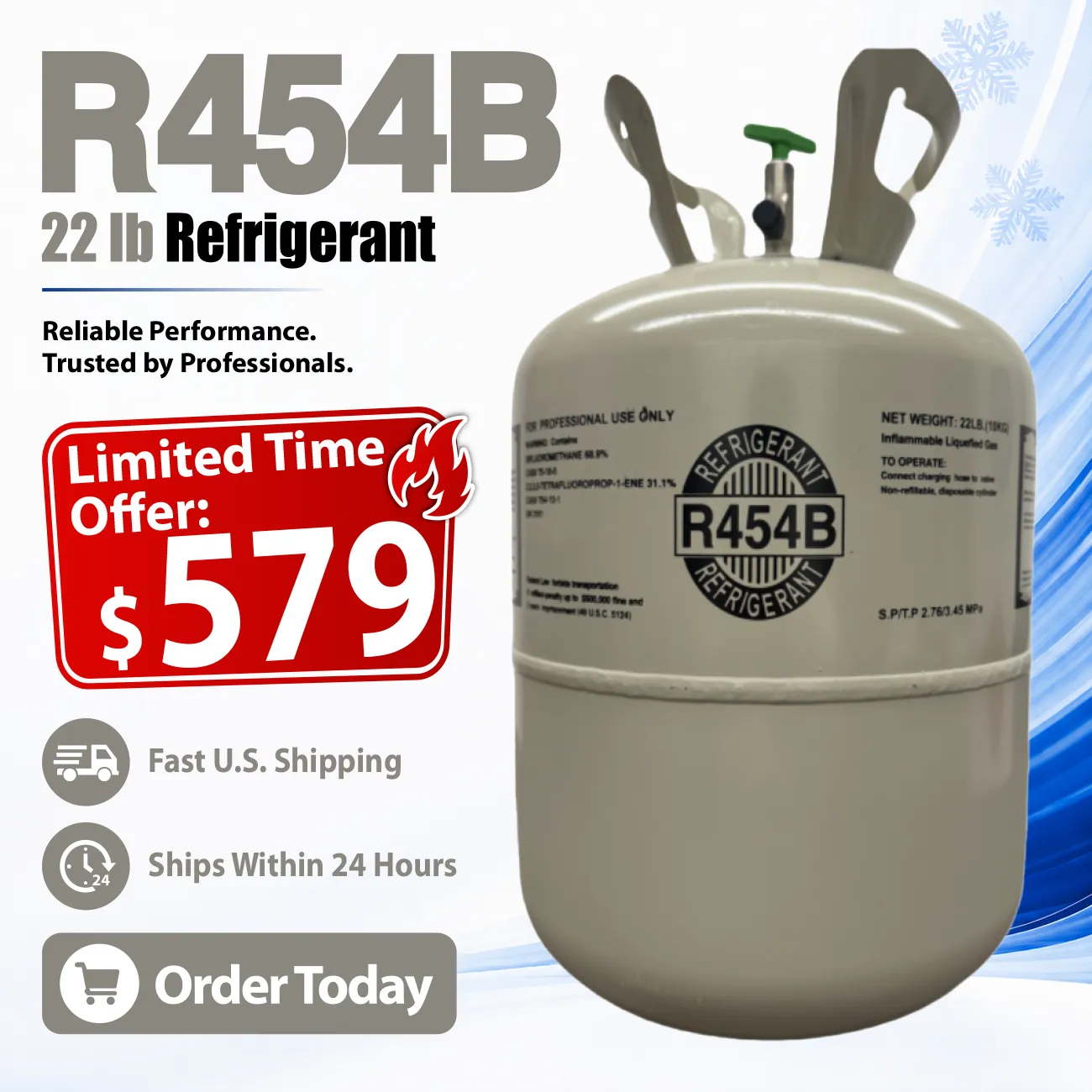 22LB R454B Refrigerant R-454B