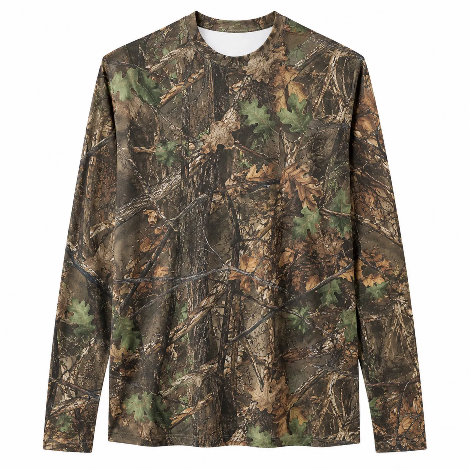 Camiseta de Manga Larga con Estampado de Camuflaje para Actividades al Aire Libre