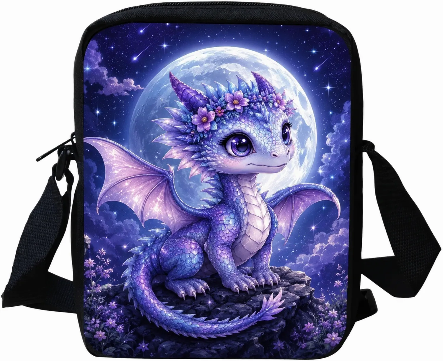 Sacoche Enfant Dragon Violet Fantaisie-Casmeloa