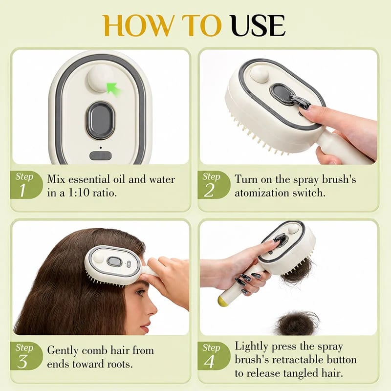 🔥2026 All-New Upgraded Electric Steam Massage Hair Care Comb