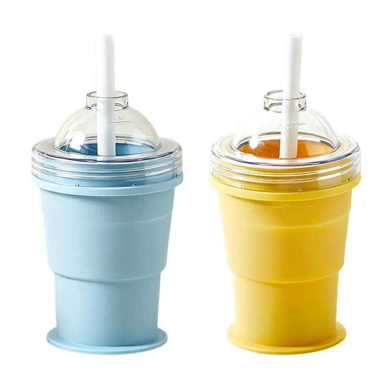 Folding ice hockey cup, silicone cup, summer ice hockey folding water cup, creative silicone ice cube mold, large spherical homemade whiskey freezer. Reusable Coffee