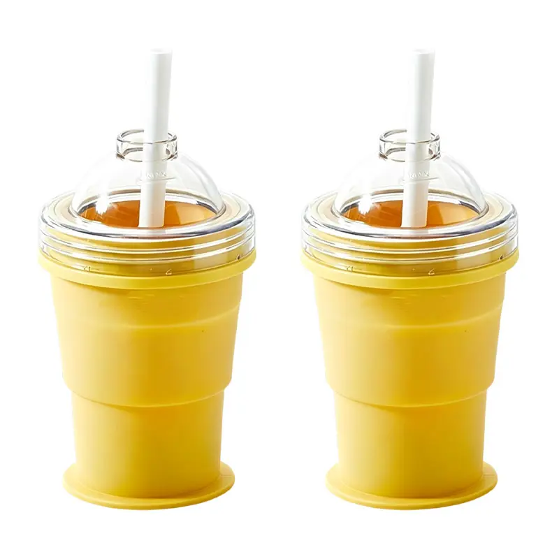 Folding ice hockey cup, silicone cup, summer ice hockey folding water cup, creative silicone ice cube mold, large spherical homemade whiskey freezer. Reusable Coffee