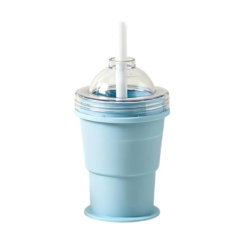 Folding ice hockey cup, silicone cup, summer ice hockey folding water cup, creative silicone ice cube mold, large spherical homemade whiskey freezer. Reusable Coffee