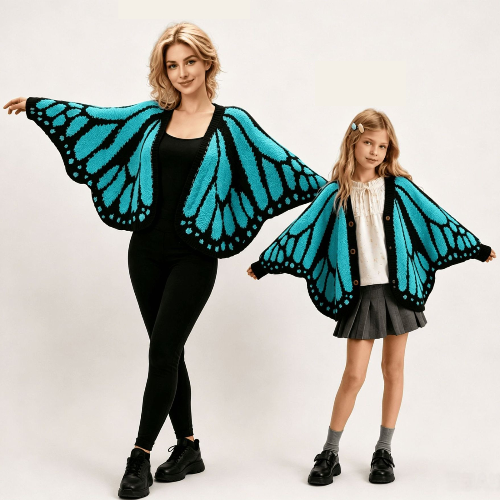 Butterfly knitted cardigan special-shaped butterfly cloak