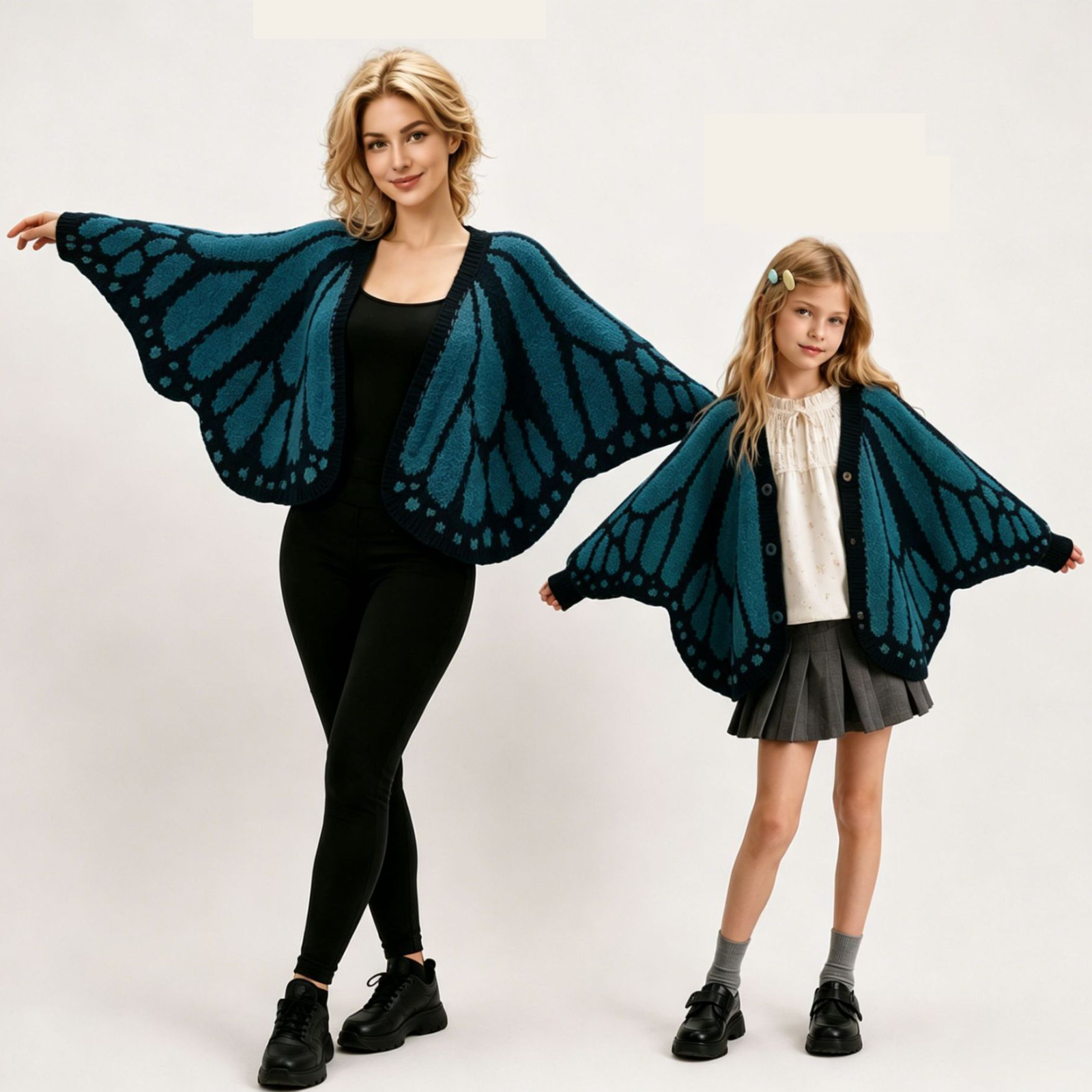Butterfly knitted cardigan special-shaped butterfly cloak