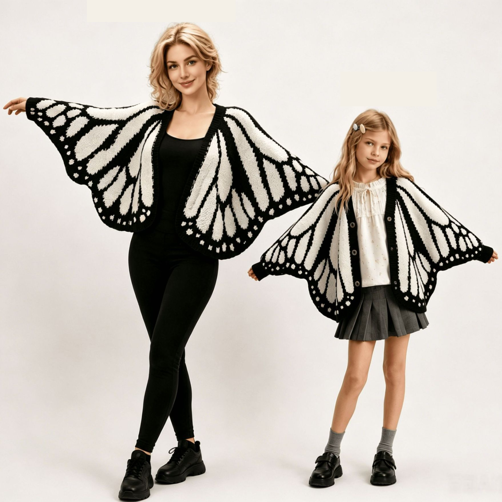Butterfly knitted cardigan special-shaped butterfly cloak