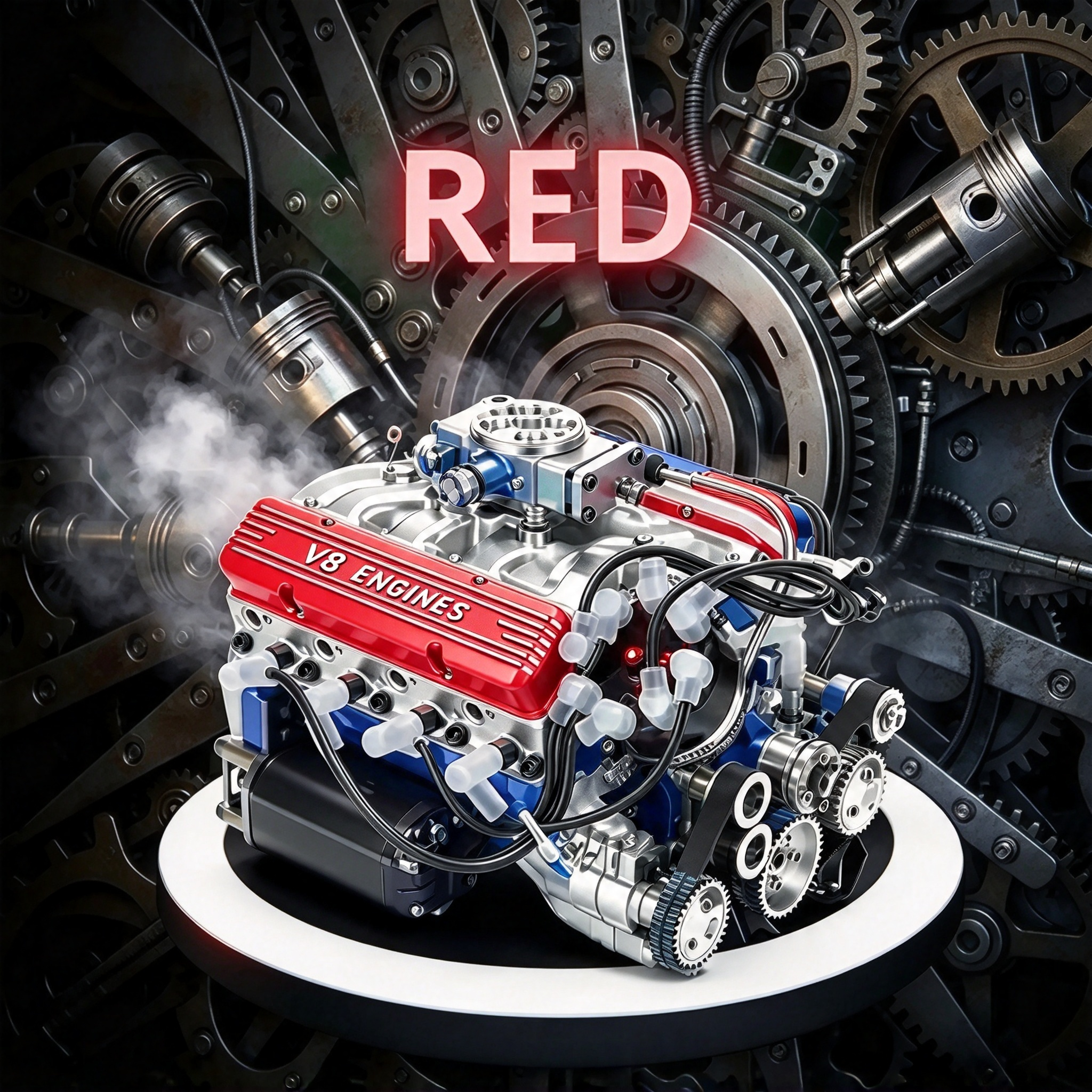🎉Last Day Promotion — 50% OFF!+ FREESHIPPING🔥 - Gasoline OHV V8 Small-block Engine Model Kits
