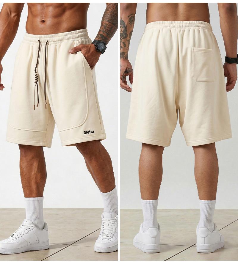 Men's Solid Color Casual Shorts with Side Pockets, Regular Fit, Relaxed Drawstring Waist, Breathable Lightweight Fabric, Sporty Style for Summer Outdoor Activities, Daily Wear and Vacation
