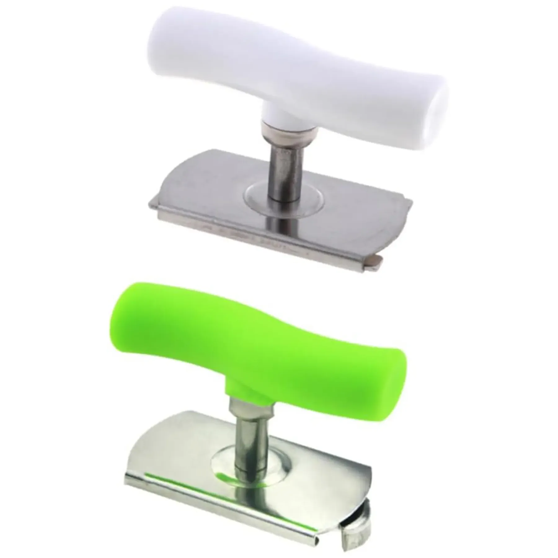 2 Counts Stainless Steel Jar Openers for Easy Opening, White+Green Kitchen Gadget - Effortless Opening for Mason Jars & Pasta Sauce Cans