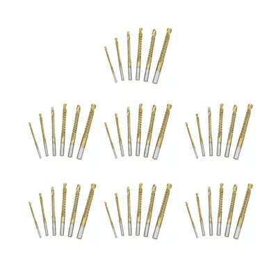 Drill Bit Set, Twist Drill Bits, Power Tool Accessories, 6Pcs Titanium Coated Carbon Steel Drill Bit Kit, 135° Split Point Straight Shank Anti-Walk Drilling Tools, Fully Ground Heat Resistant Bits