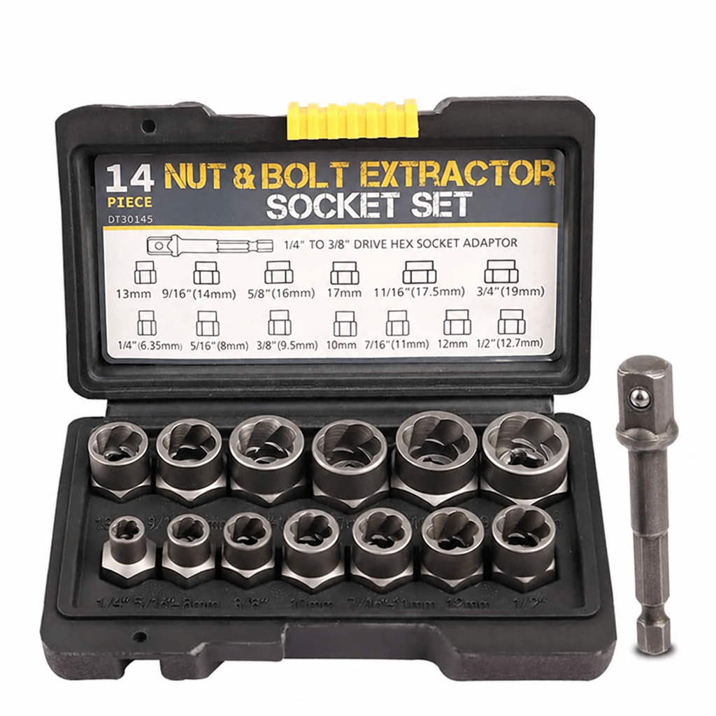 Impact Bolt Nut Extractor Set