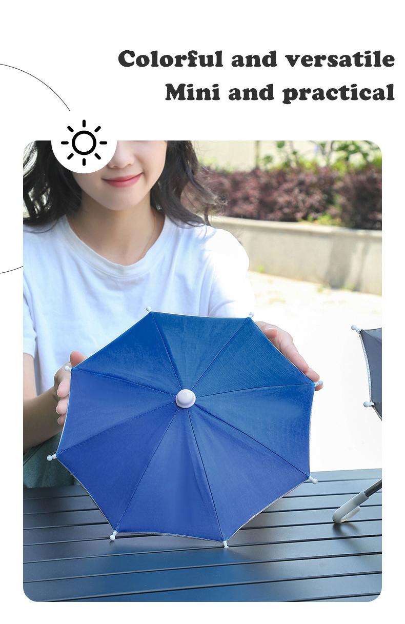 NiqueAura Protection Phone Umbrella for Sun Universal Adjustable Piggy Suction Cup Phone Stand with Sun Shade Cover