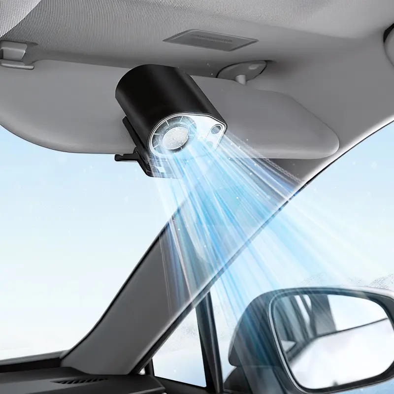 【Summer Survivals】JOYTUTUS 2026 Semiconductor Cooling Car Clip On Fan - 360° Rotation, 100 Speeds Adjustable, LED Display, USB Rechargeable, Wide Clamp, 20Hr 3000mAh Battery, Car Accessories Car Fan Car Seat Fan High Velocity Fan Dealsforyoudays