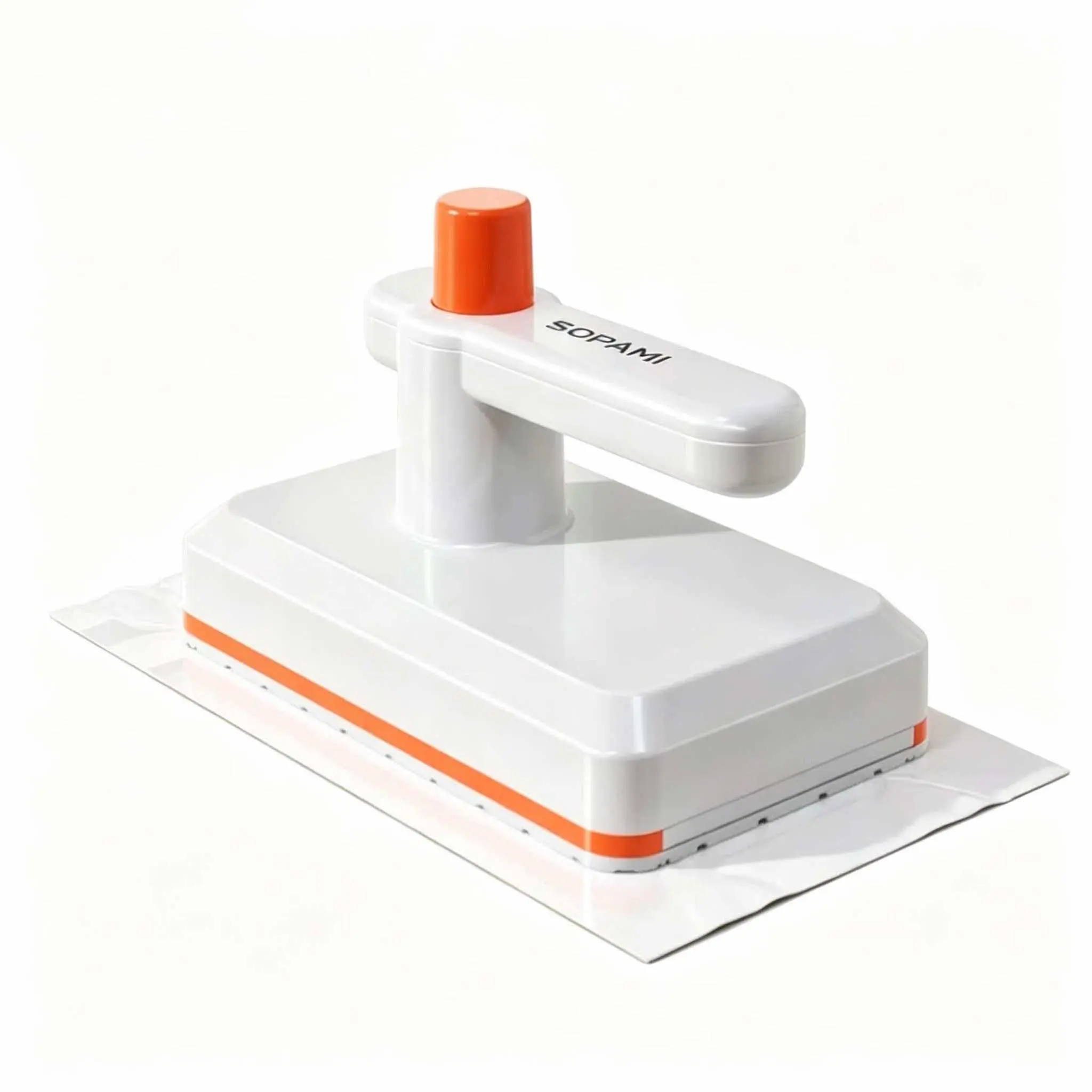SOPAMI Handheld Snap Grip Mini Mop Use Any Cloth - Convenient Cloth Changing Mini Mop for Home Use with Easy Tap Handle（Includes 10 Washable Pads