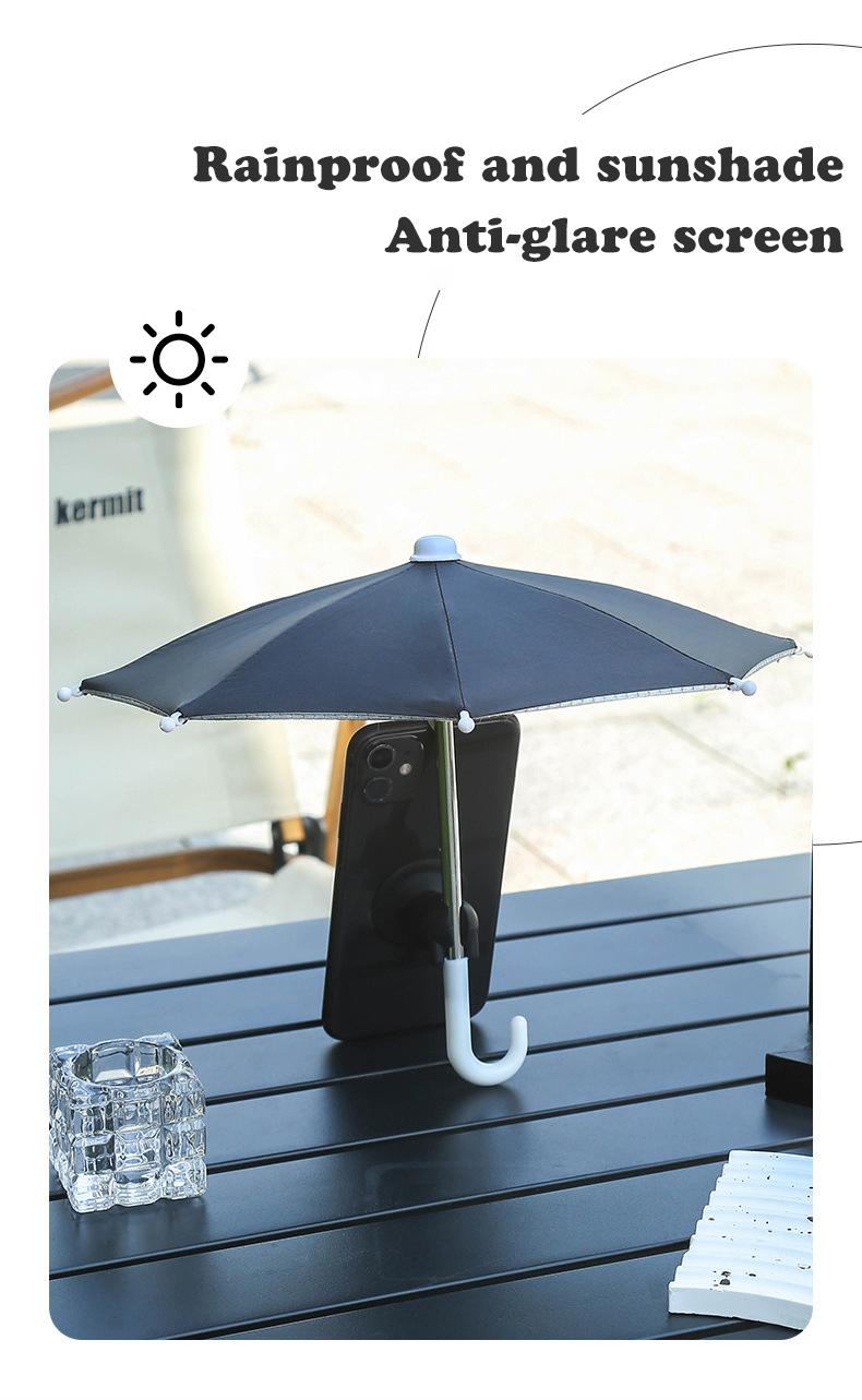 NiqueAura Protection Phone Umbrella for Sun Universal Adjustable Piggy Suction Cup Phone Stand with Sun Shade Cover