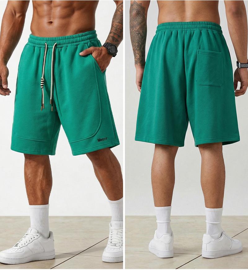 Men's Solid Color Casual Shorts with Side Pockets, Regular Fit, Relaxed Drawstring Waist, Breathable Lightweight Fabric, Sporty Style for Summer Outdoor Activities, Daily Wear and Vacation