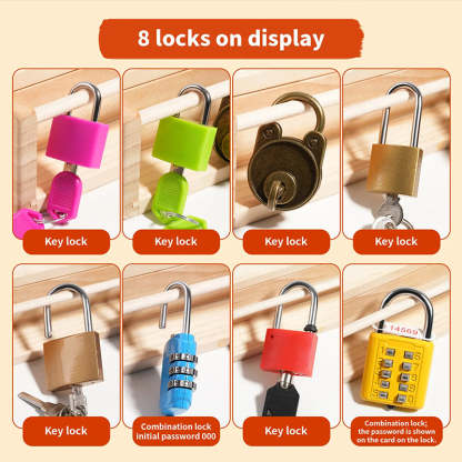 Montessori Screwdriver Lock And Key Board