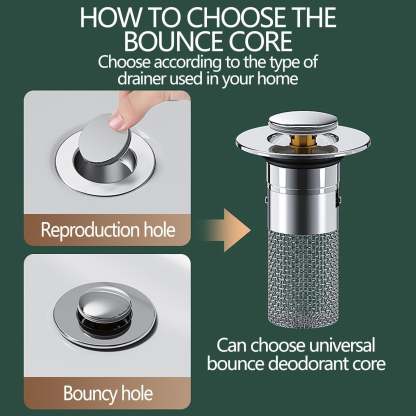 Bathroom Sink Drain Strainer Pop Up Sink Hair Catcher 3.15 Inch Removable Stainless Steel Filter Basket Sink Stopper Replacement Anti Clog Drain Filter Wash Basin Debris Capture Tool for Bathroom