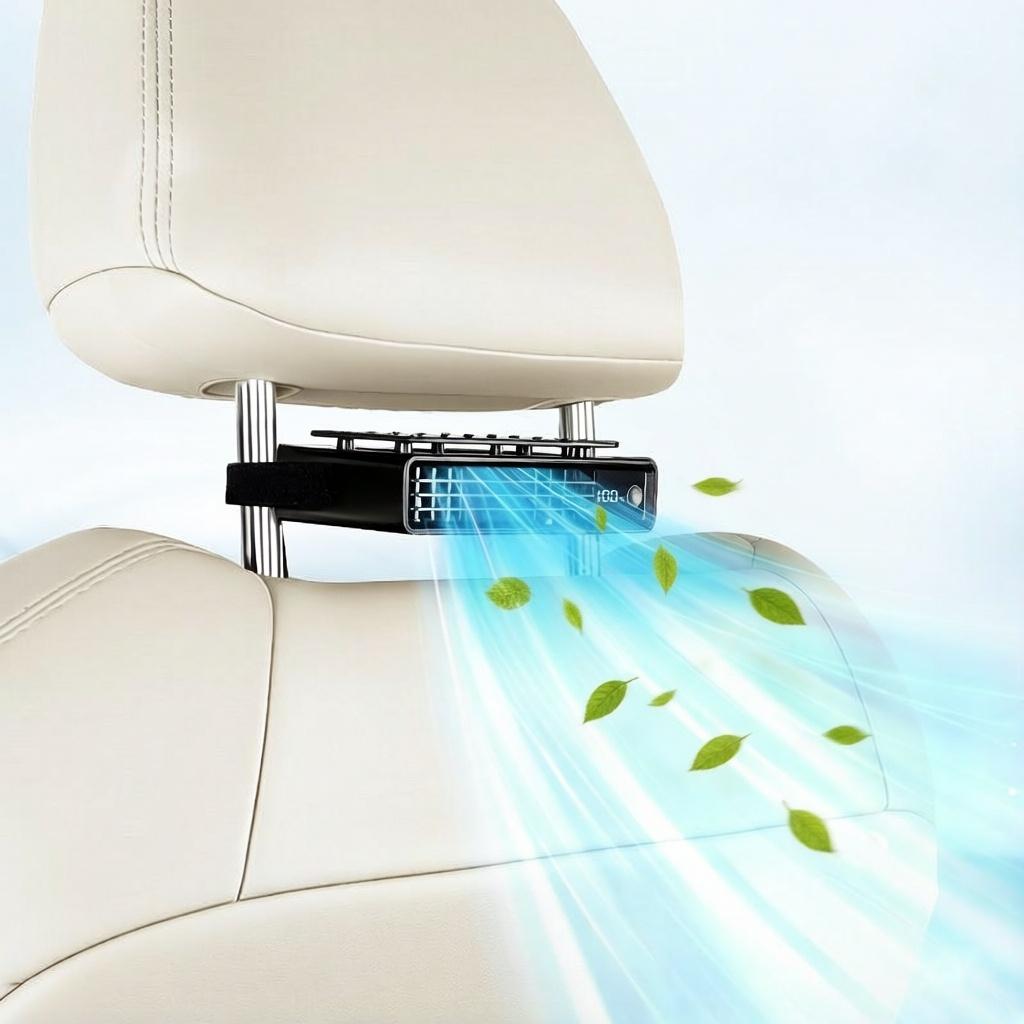 【Summer Survivals】JOYTUTUS 2026 Semiconductor Cooling Car Clip On Fan - 360&deg; Rotation, 100 Speeds Adjustable, LED Display, USB Rechargeable, Wide Clamp, 20Hr 3000mAh Battery, Car Accessories Car Fan Car Seat Fan High Velocity Fan Dealsforyoudays
