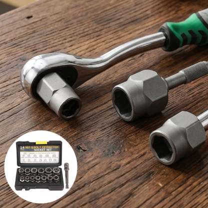 Impact Bolt Nut Extractor Set