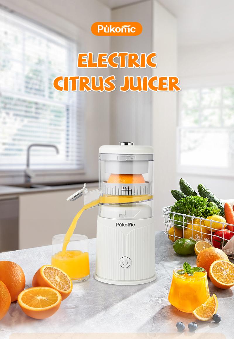 Pukomc Fast Juicer Machine Cordless & Rechargeable Fresh Pulp-Free Juice in Seconds Compact 10.6 Electric Squeezer for Oranges,summerwins summerwins