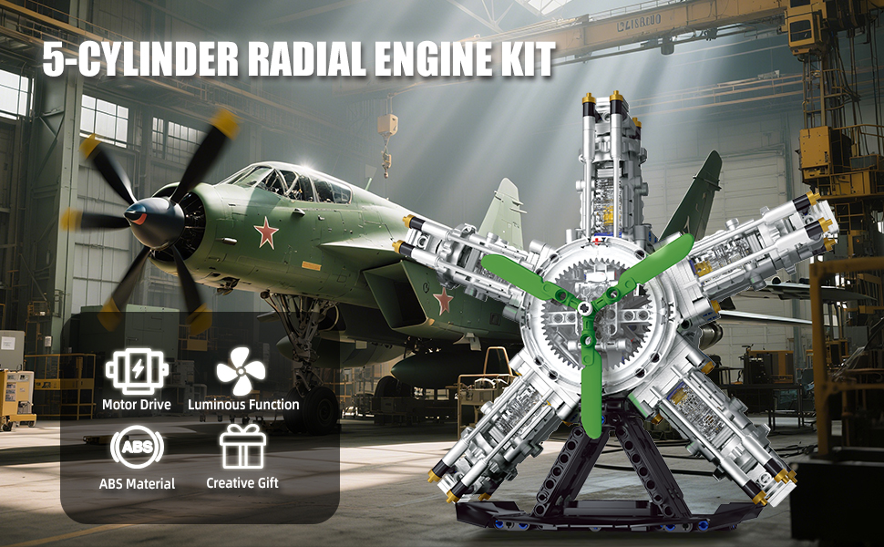 lego 5-cylinder radial engine