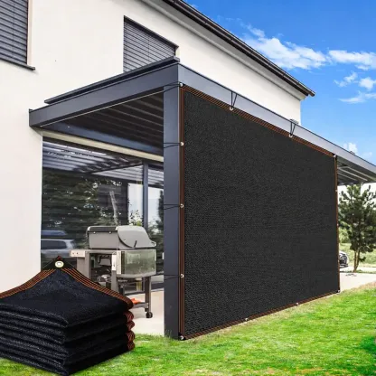 90% Blackout Sun Shade Cloth (Black) 10x13ft,UV-Resistant Shade Net.Heavy-Duty Mesh Shade Net with Reinforced Grommets,Patio, Camping, Garden, Pergola, Greenhouse Summer Essential,Privacy Screen Fence Mesh Shade Net,summervibes outdoorfun.tiktok shop deal