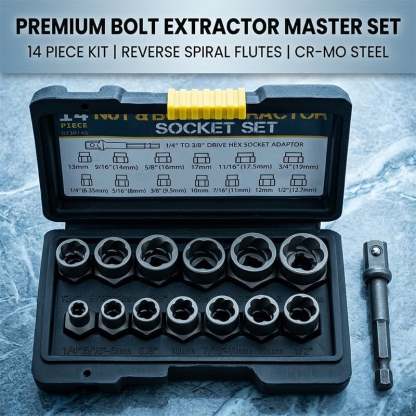 Impact Bolt Nut Extractor Set
