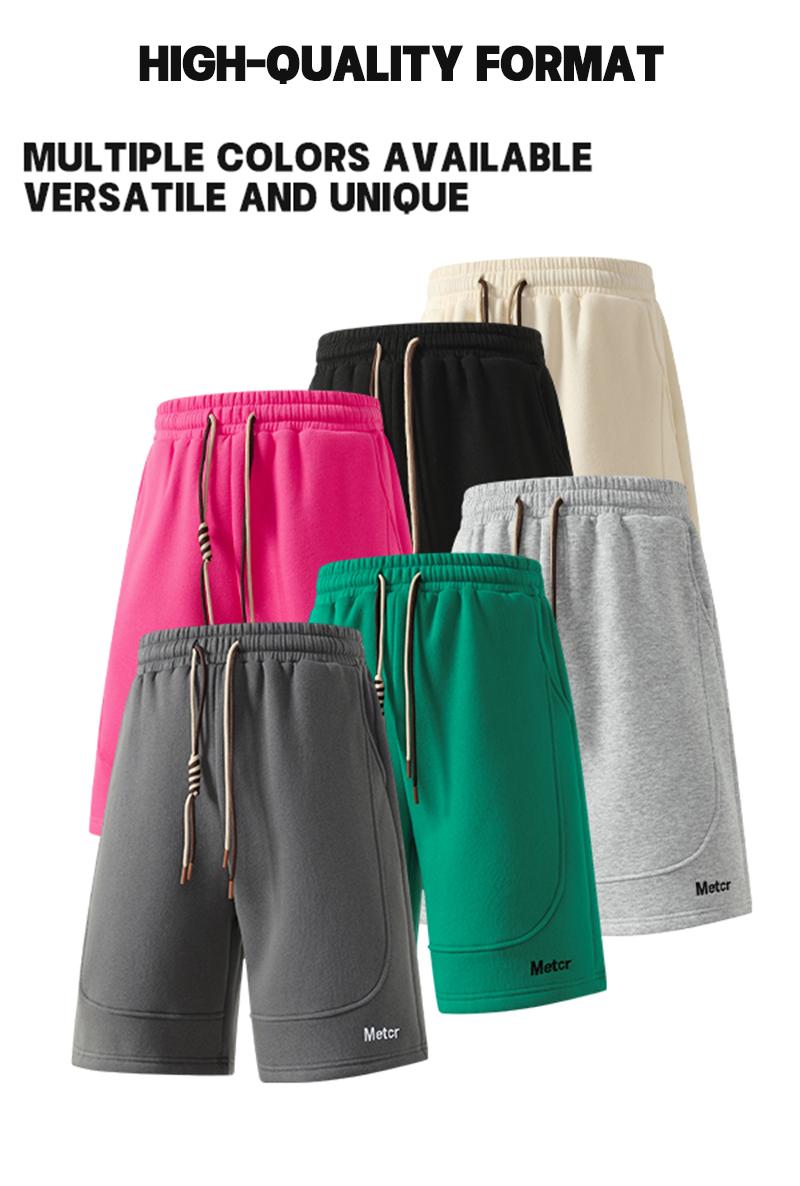 Men's Solid Color Casual Shorts with Side Pockets, Regular Fit, Relaxed Drawstring Waist, Breathable Lightweight Fabric, Sporty Style for Summer Outdoor Activities, Daily Wear and Vacation