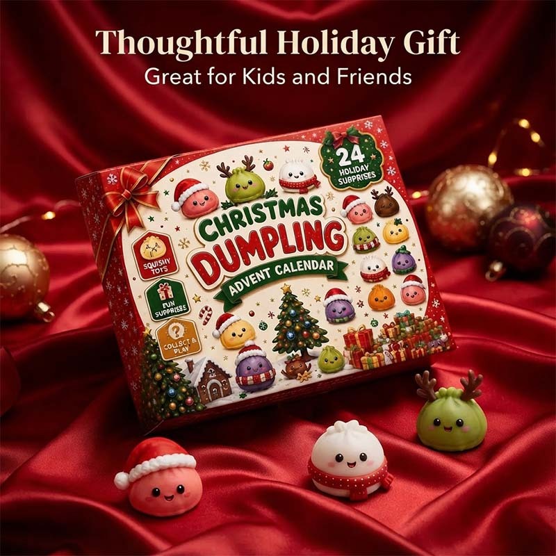 New Christmas Dumpling Squishy Advent Calendar – 24 Surprise Toys