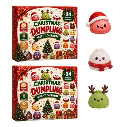 New Christmas Dumpling Squishy Advent Calendar – 24 Surprise Toys