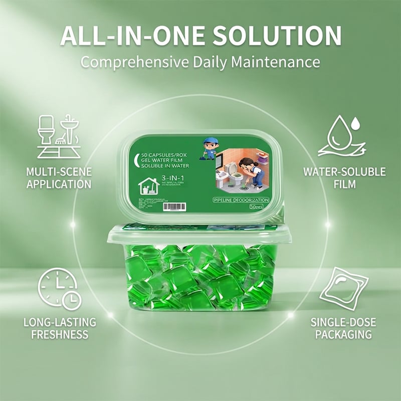 Drain Odor Remover Water‑Soluble Beads