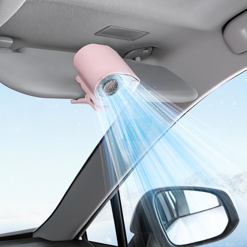 【Summer Survivals】JOYTUTUS 2026 Semiconductor Cooling Car Clip On Fan - 360&deg; Rotation, 100 Speeds Adjustable, LED Display, USB Rechargeable, Wide Clamp, 20Hr 3000mAh Battery, Car Accessories Car Fan Car Seat Fan High Velocity Fan Dealsforyoudays