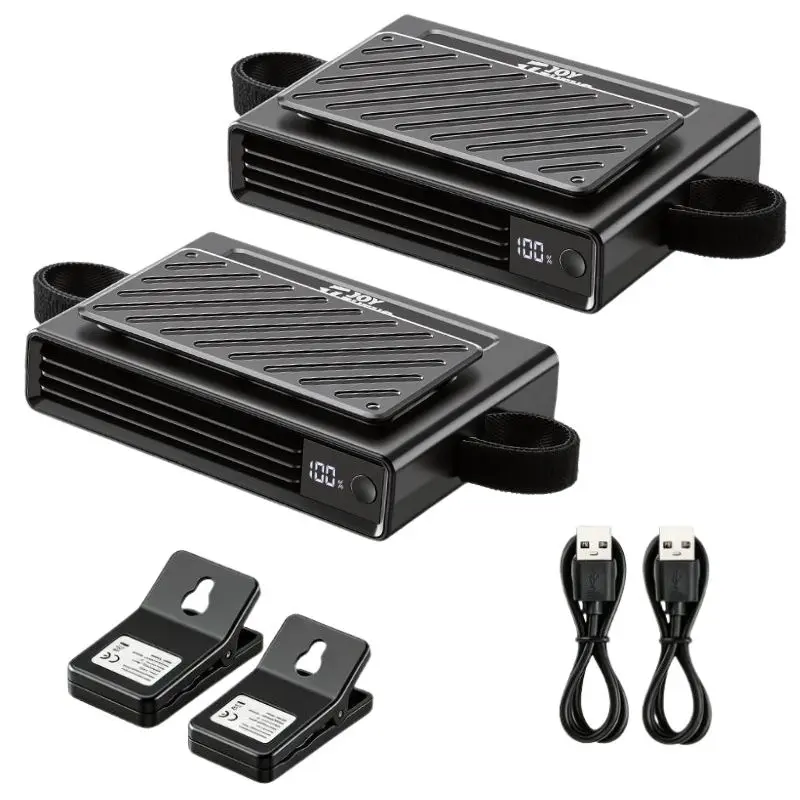 【Summer Survivals】JOYTUTUS 2026 Semiconductor Cooling Car Clip On Fan - 360° Rotation, 100 Speeds Adjustable, LED Display, USB Rechargeable, Wide Clamp, 20Hr 3000mAh Battery, Car Accessories Car Fan Car Seat Fan High Velocity Fan Dealsforyoudays