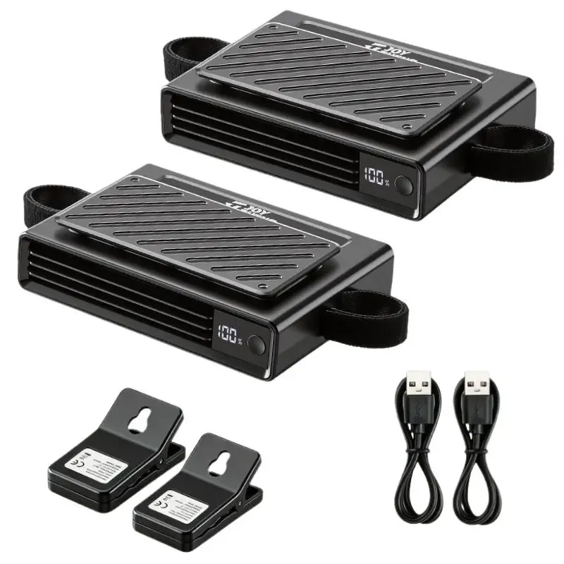 【Summer Survivals】JOYTUTUS 2026 Semiconductor Cooling Car Clip On Fan - 360° Rotation, 100 Speeds Adjustable, LED Display, USB Rechargeable, Wide Clamp, 20Hr 3000mAh Battery, Car Accessories Car Fan Car Seat Fan High Velocity Fan Dealsforyoudays