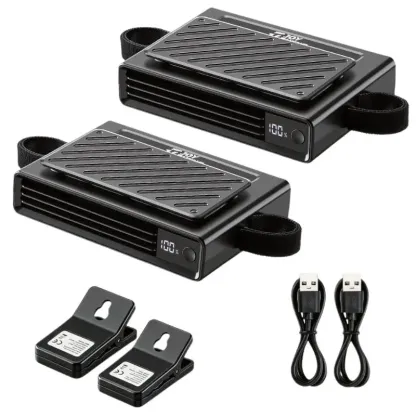 【Summer Survivals】JOYTUTUS 2026 Semiconductor Cooling Car Clip On Fan - 360° Rotation, 100 Speeds Adjustable, LED Display, USB Rechargeable, Wide Clamp, 20Hr 3000mAh Battery, Car Accessories Car Fan Car Seat Fan High Velocity Fan Dealsforyoudays