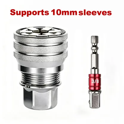 Multi-Function Universal Socket Wrench Tool - Universal Maintenance Tool, Adjustable Universal Socket Wrench, Universal Socket Tool for 3/8" Drive Ratchet Torque Wrench & Power Drill (Connecting rod random color) Fathers Day Gift
