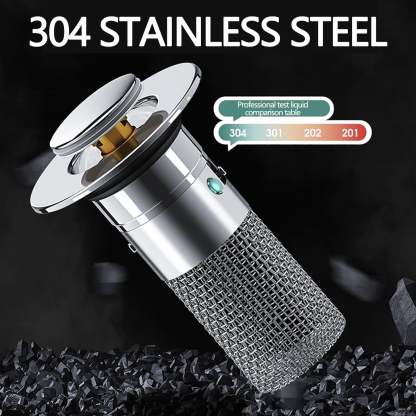 Bathroom Sink Drain Strainer Pop Up Sink Hair Catcher 3.15 Inch Removable Stainless Steel Filter Basket Sink Stopper Replacement Anti Clog Drain Filter Wash Basin Debris Capture Tool for Bathroom