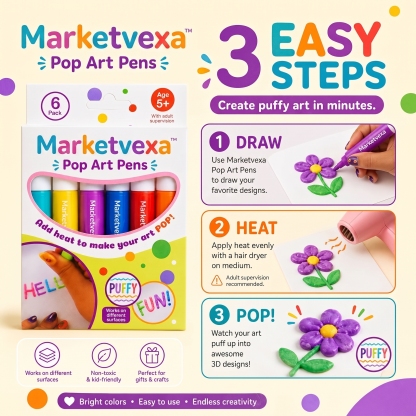 Metatoolskit™ 3D Relief Art Pen – Turn Flat Drawings Into Touchable 3D Art