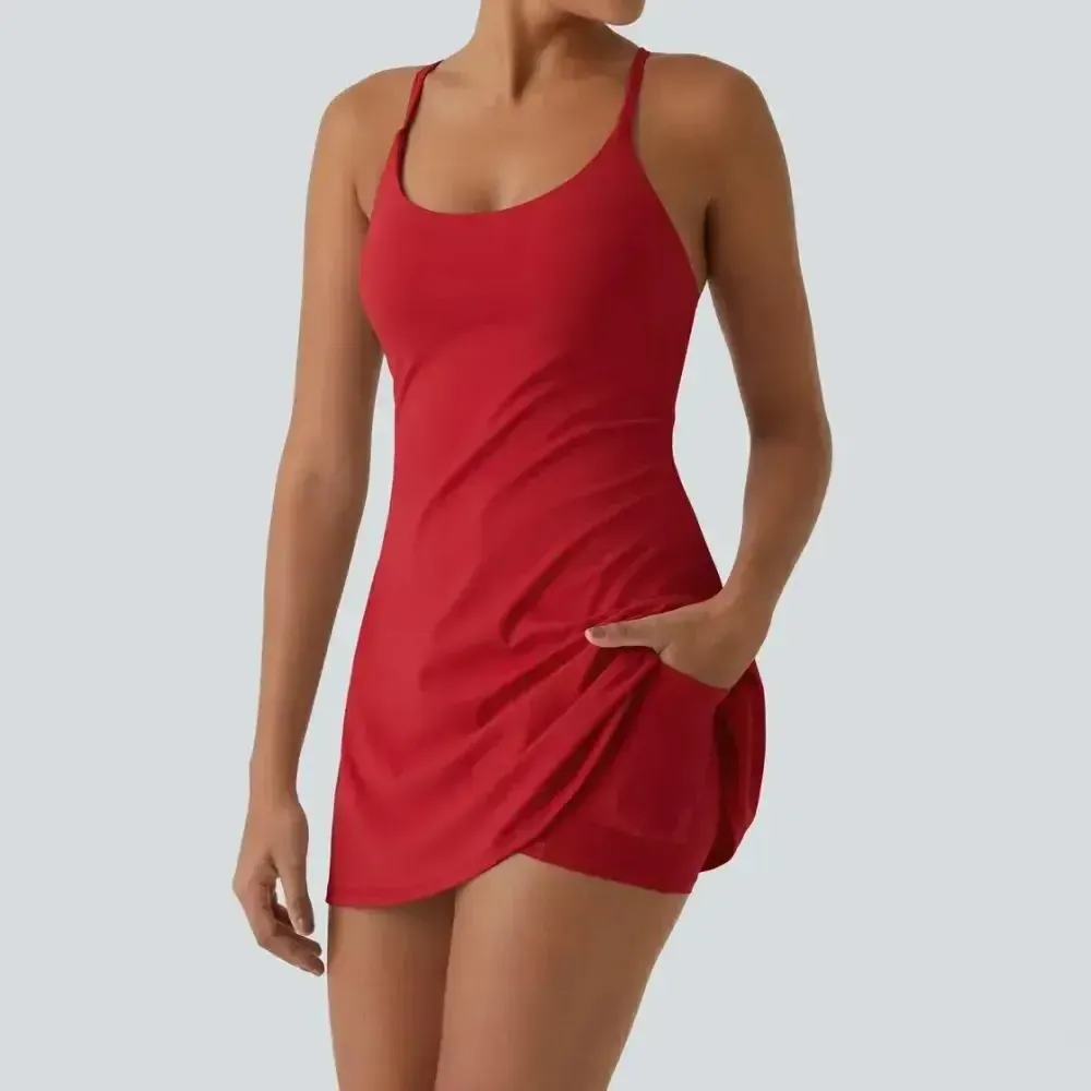 😍Promotion Day💥Backless Sleeveless Dresses With Pockets
