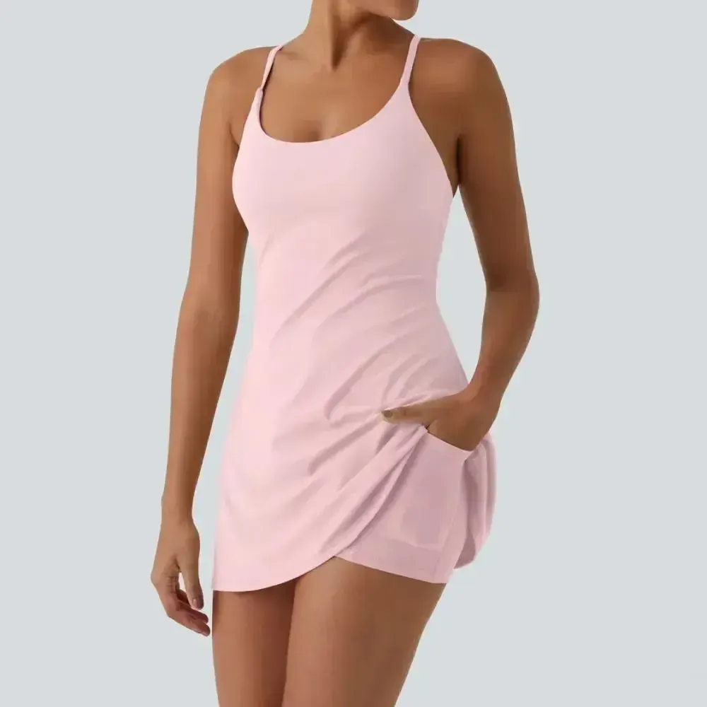 😍Promotion Day💥Backless Sleeveless Dresses With Pockets