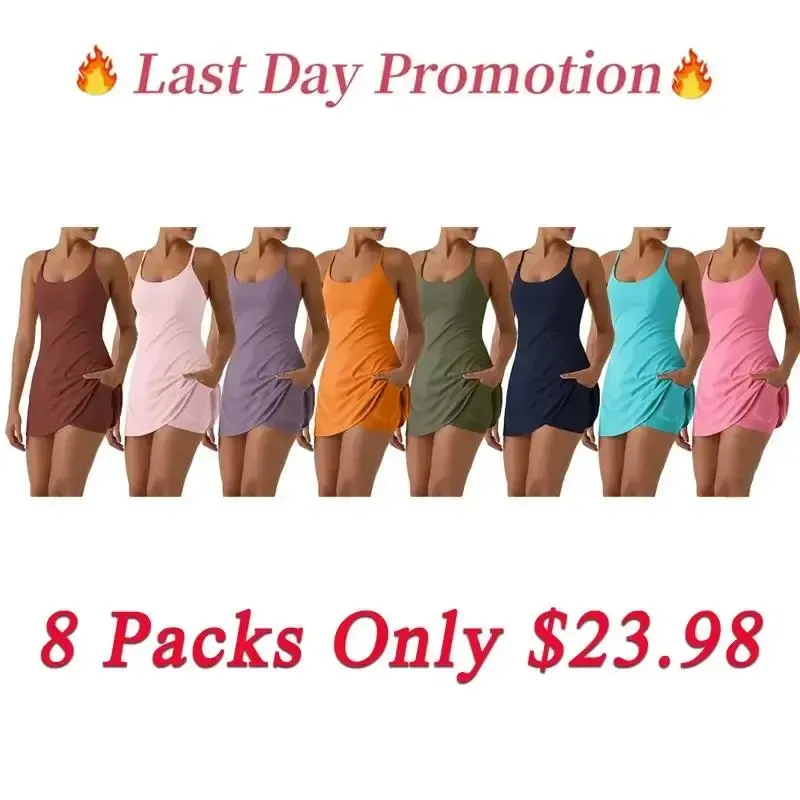 😍Promotion Day💥Backless Sleeveless Dresses With Pockets