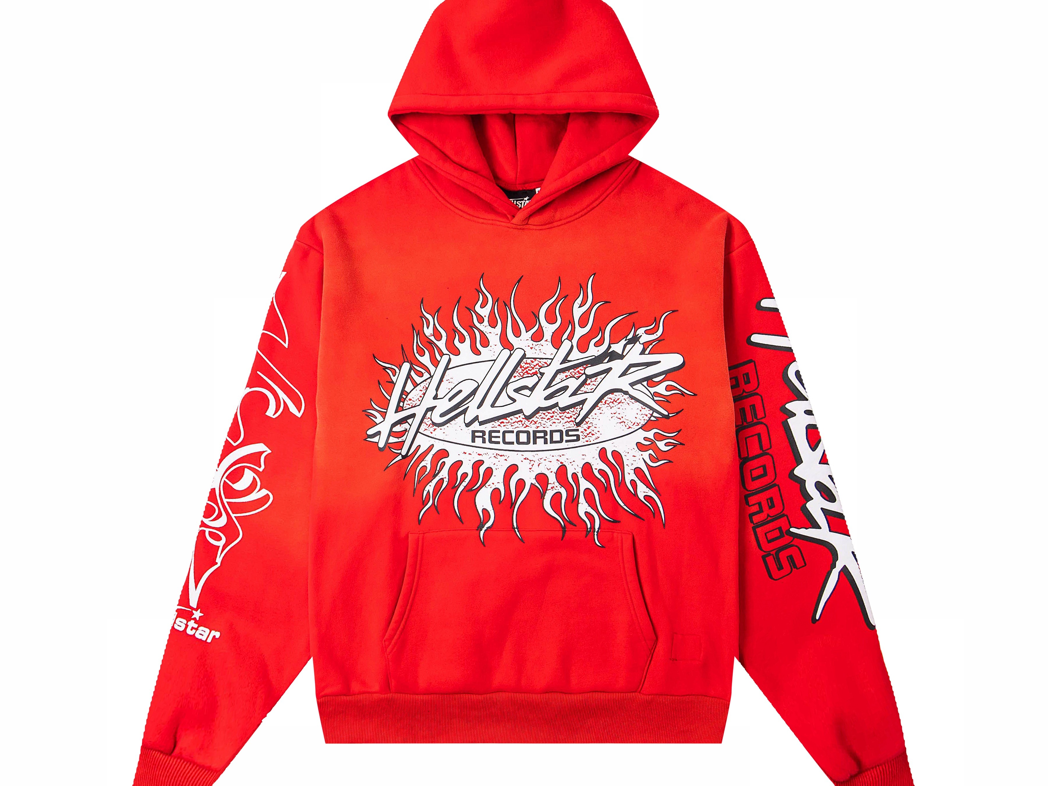 Hellstar Flame Face Graphic Hoodie – Oversized Y2K Streetwear Pullover