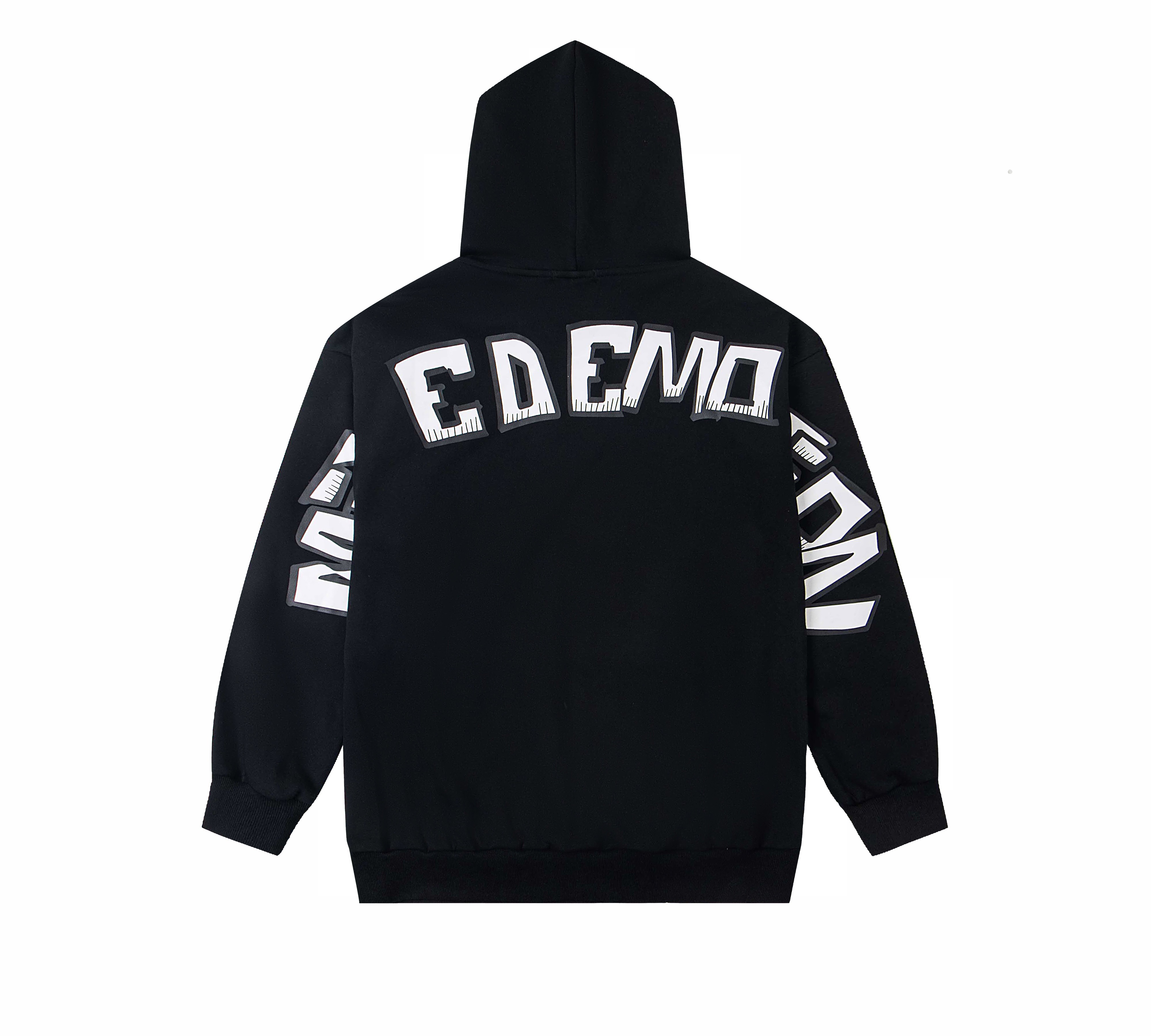 Cartoon Face "Emotion" Print Oversized Hoodie – Unisex 100% Cotton Streetwear Sweatshirt