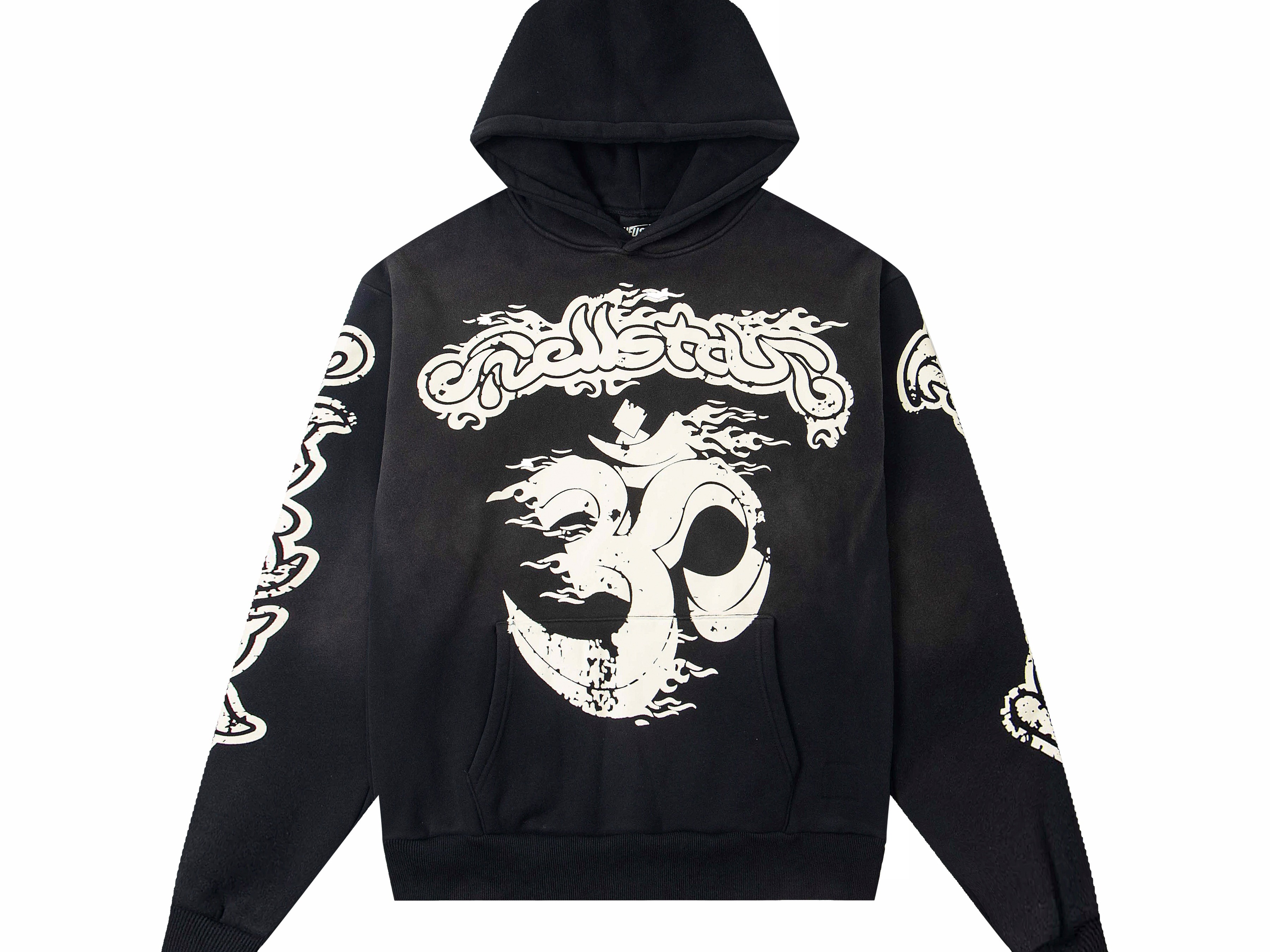 Flame Face Graphic Hoodie – Oversized Y2K Streetwear Pullover