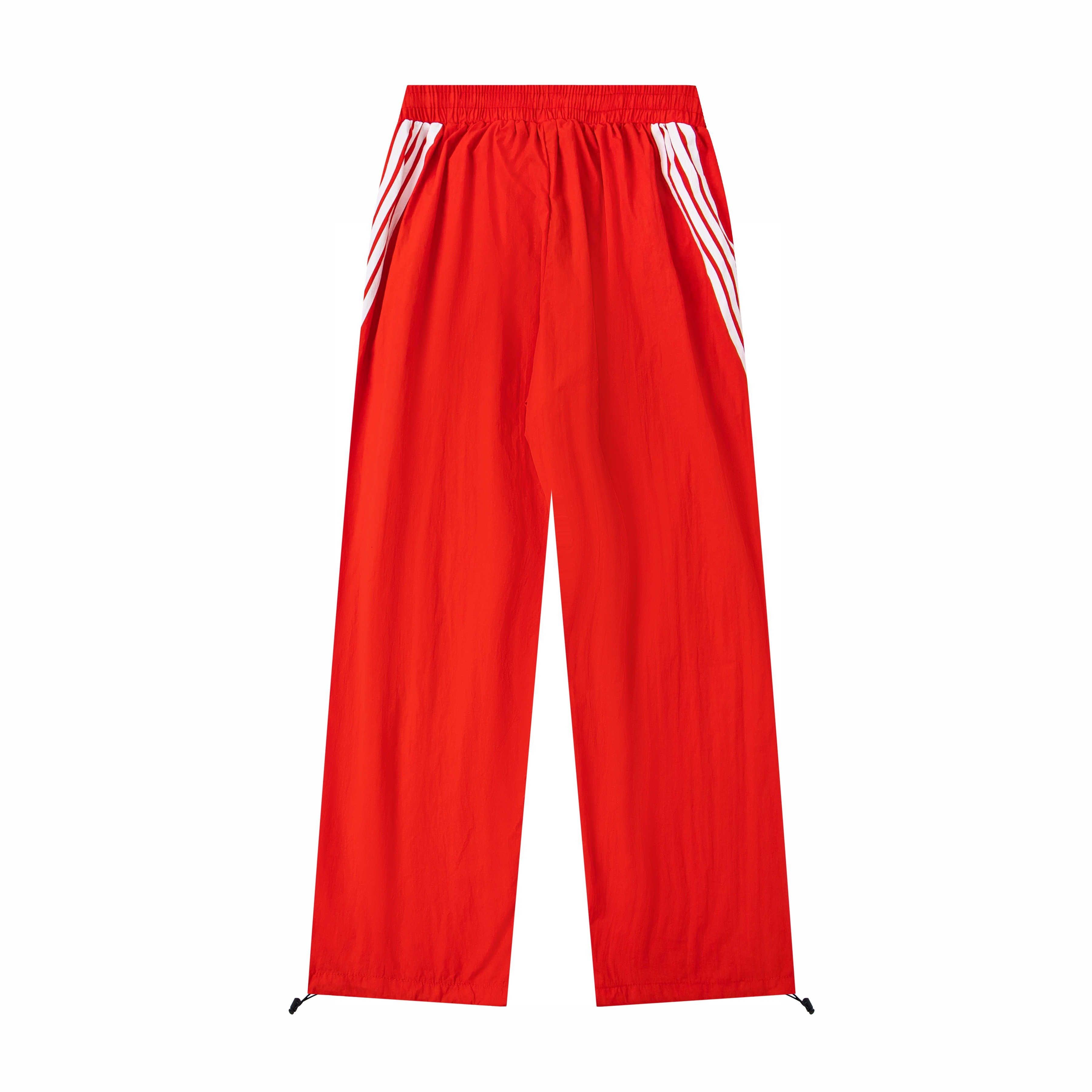 Mixed Emotion Striped Wide-Leg Cotton Track Pants – Unisex Elastic Waist Streetwear Trousers