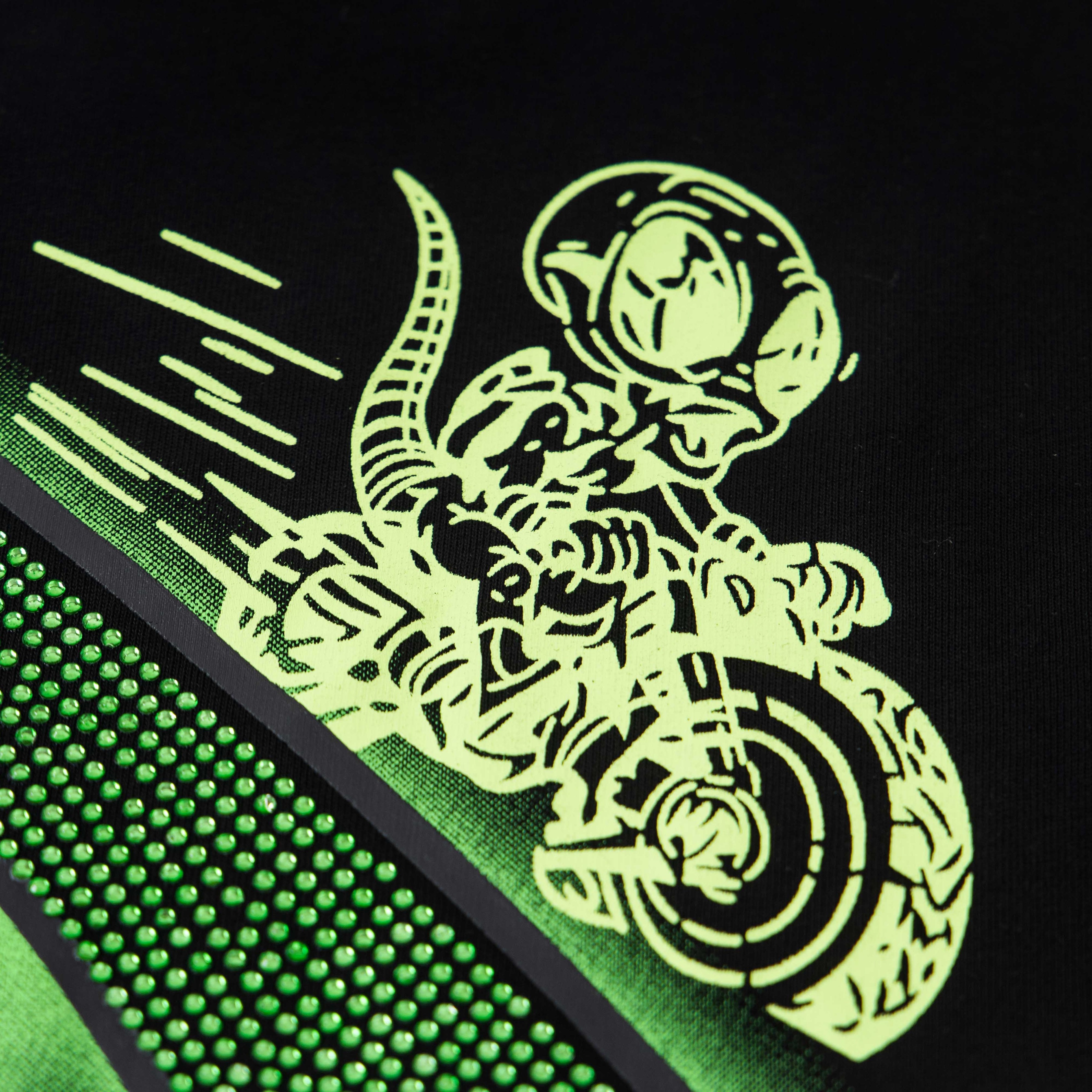 Monster Rider Rhinestone Gradient Print Oversized T-Shirt – Unisex 100% Cotton Streetwear Tee