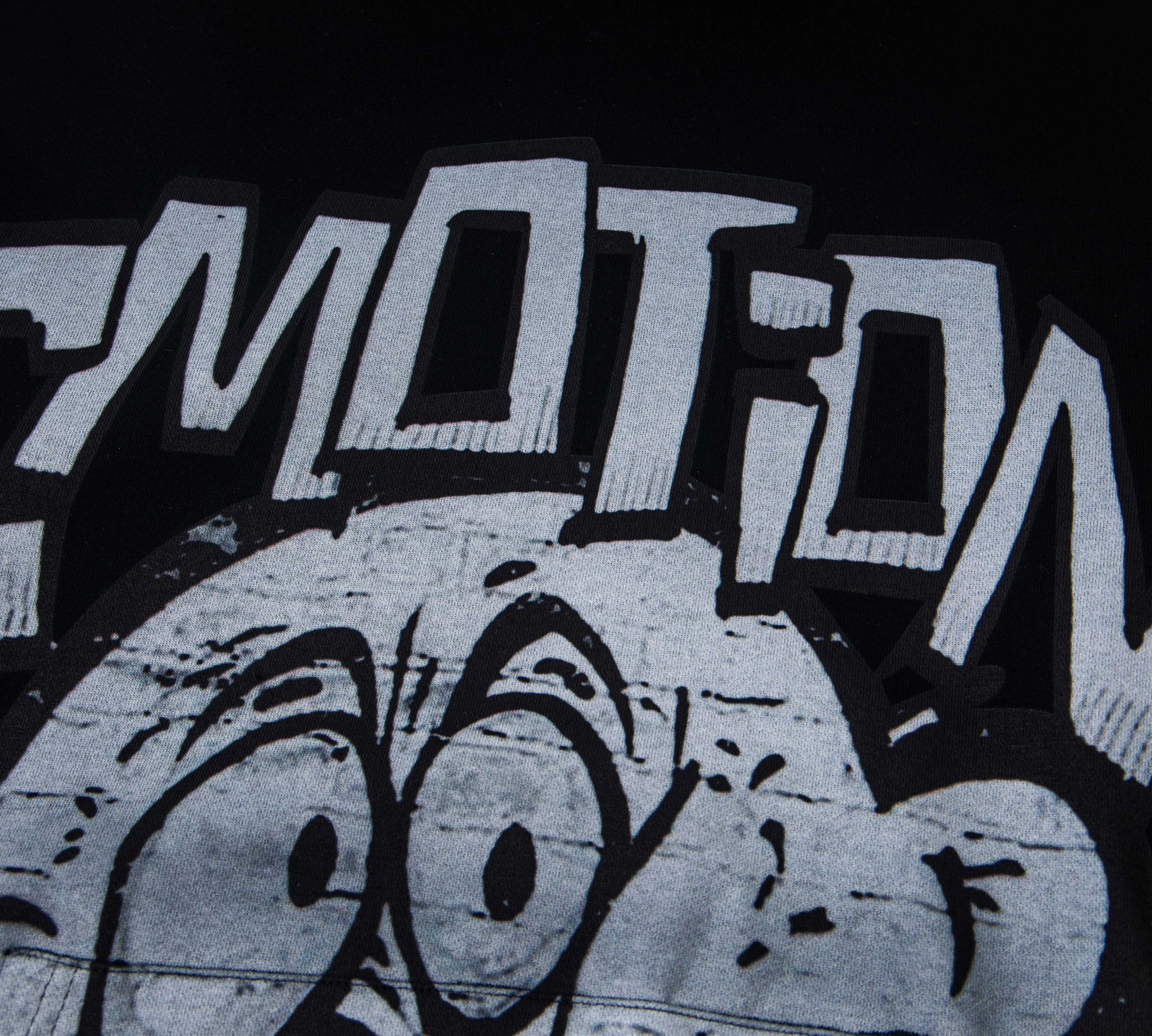 Cartoon Face "Emotion" Print Oversized Hoodie – Unisex 100% Cotton Streetwear Sweatshirt