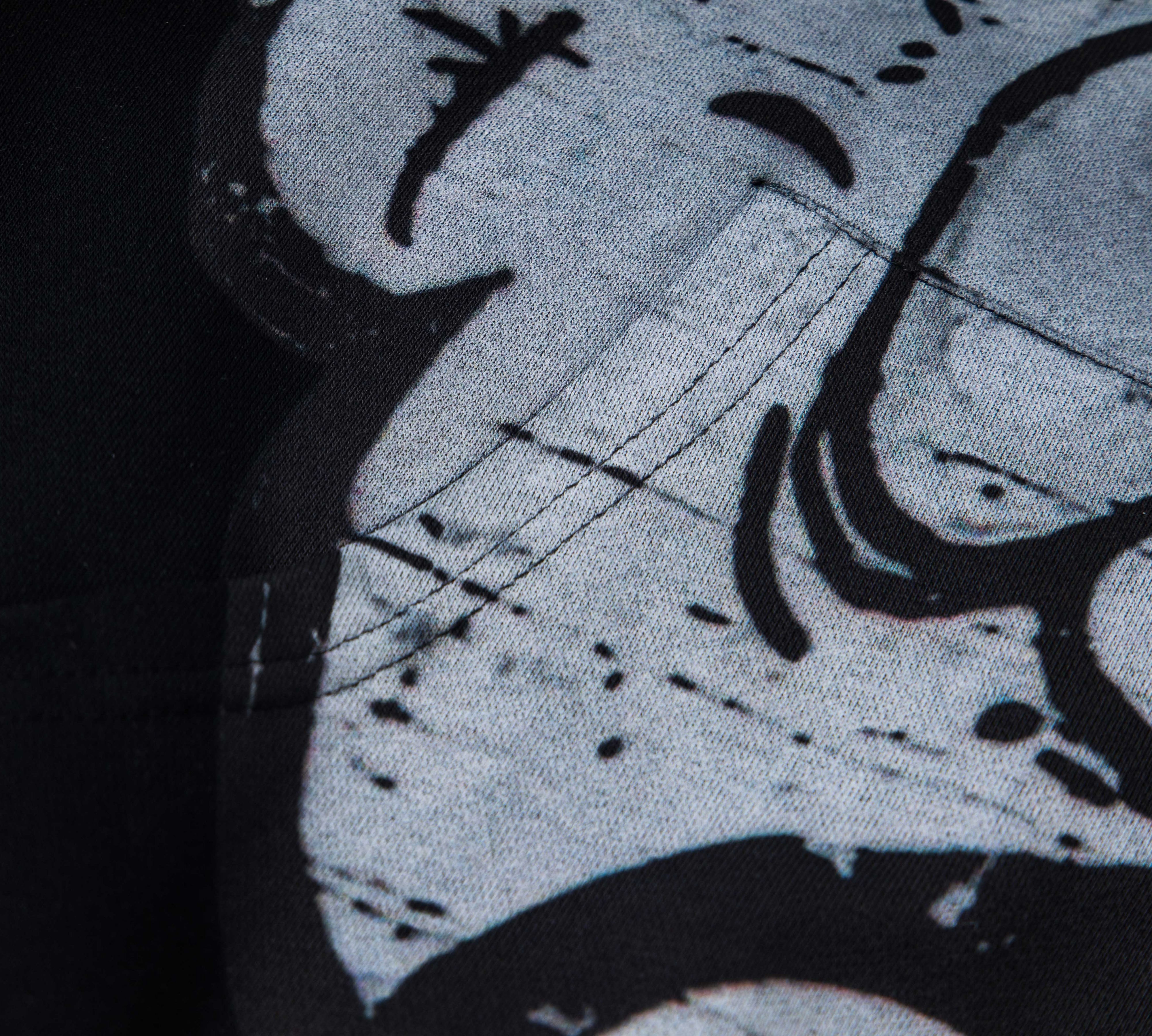 Cartoon Face "Emotion" Print Oversized Hoodie – Unisex 100% Cotton Streetwear Sweatshirt