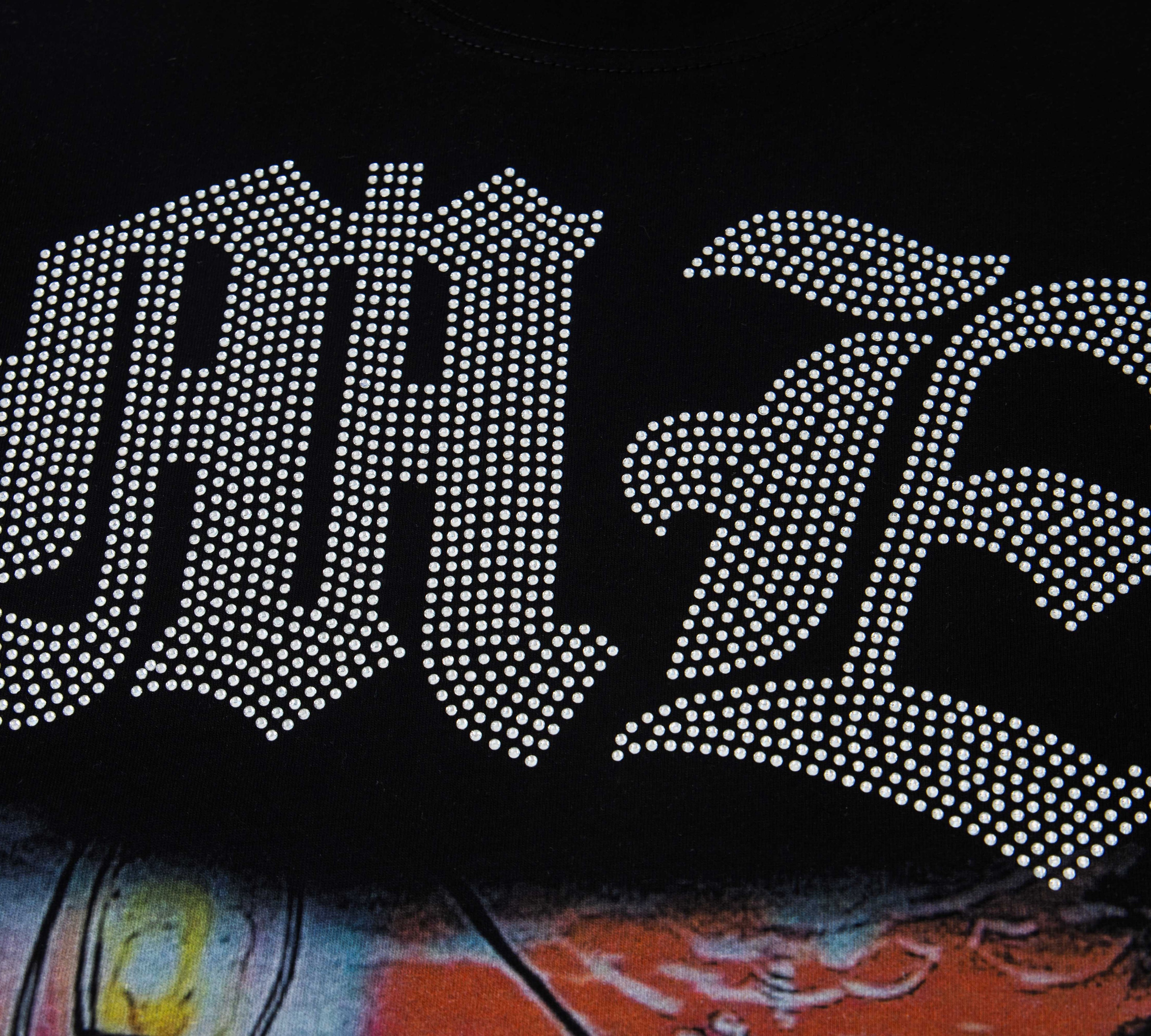 Octopus Musician Rhinestone Print Oversized T-Shirt – Unisex 100% Cotton Streetwear Tee